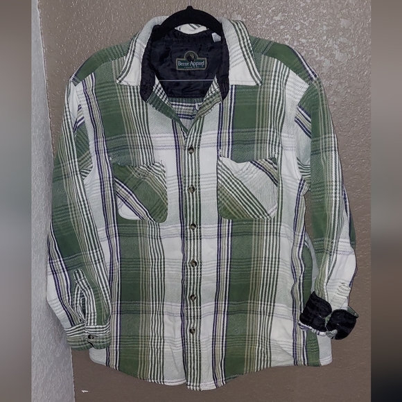 Vintage Flannel Shirt ☆ Size Large Tall Plaid Button Down Pocket Detail Utility - Picture 4 of 4